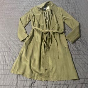 NWT Abercrombie army green trench coat